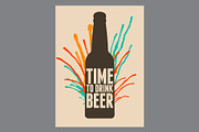 Beer time bottle vector poster set., a Food Illustration by PoPaShop (Thumbnail 10 of 10)