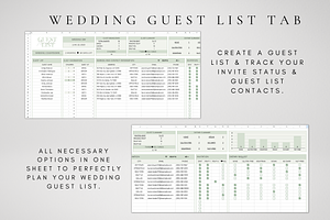 Wedding Guest List Template