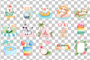 Cute Beach Animals PNG, a Seasonal Illustration by Nicolle's Colorful Art (Thumbnail 5 of 5)