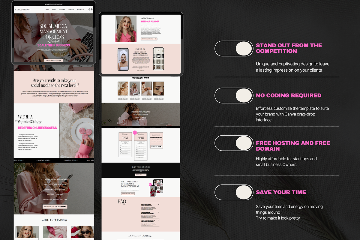 Social Media Manager Website Bundle, a Landing Page Template by My Template Studio (Photo 5 of 18)