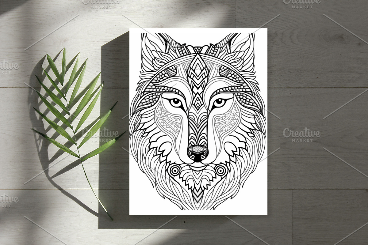 100 Animals Coloring Pages for Adult, an Animal Illustration by Blue Digital Studio (Photo 3 of 7)