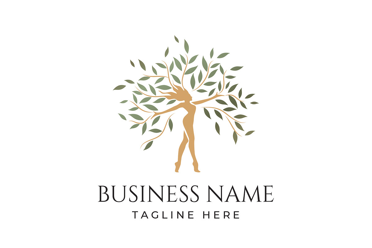 Tree of Life Woman Silhouette Logo, a Branding & Logo Template by savanamm design