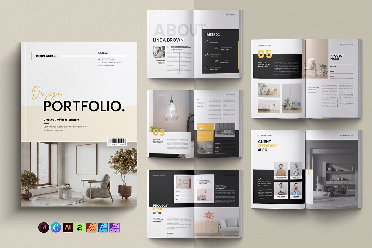 Design Portfolio Template, a Brochure Template by NorthPeak (Photo 1 of 9)