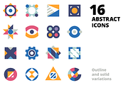 16 Abstract Icons, a Branding & Logo Template by Youhhou (Thumbnail 1 of 4)