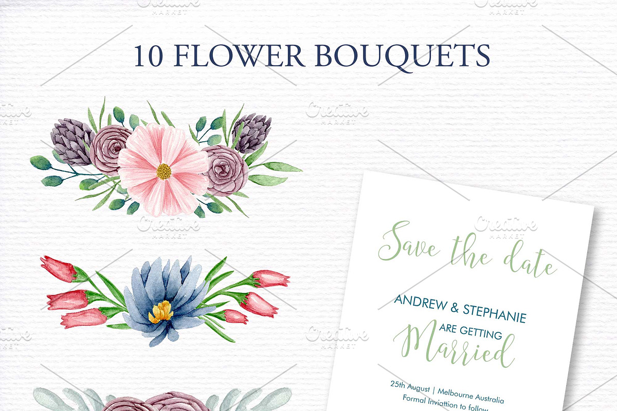 Watercolor flowers Folk art, an Illustration by Bianca Stanton (Photo 3 of 6)