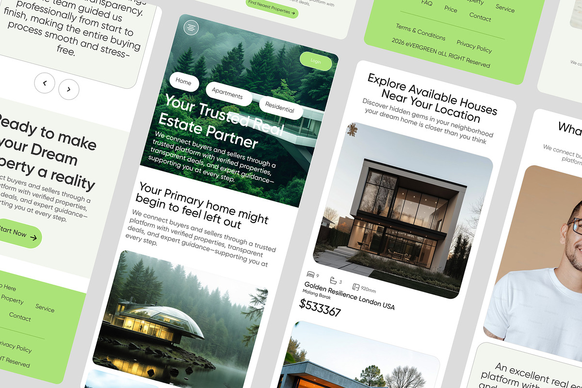Modern Real Estate Website UI/UX Kit, an UI Kit Template by Soulfuldesignstudio (Photo 3 of 6)