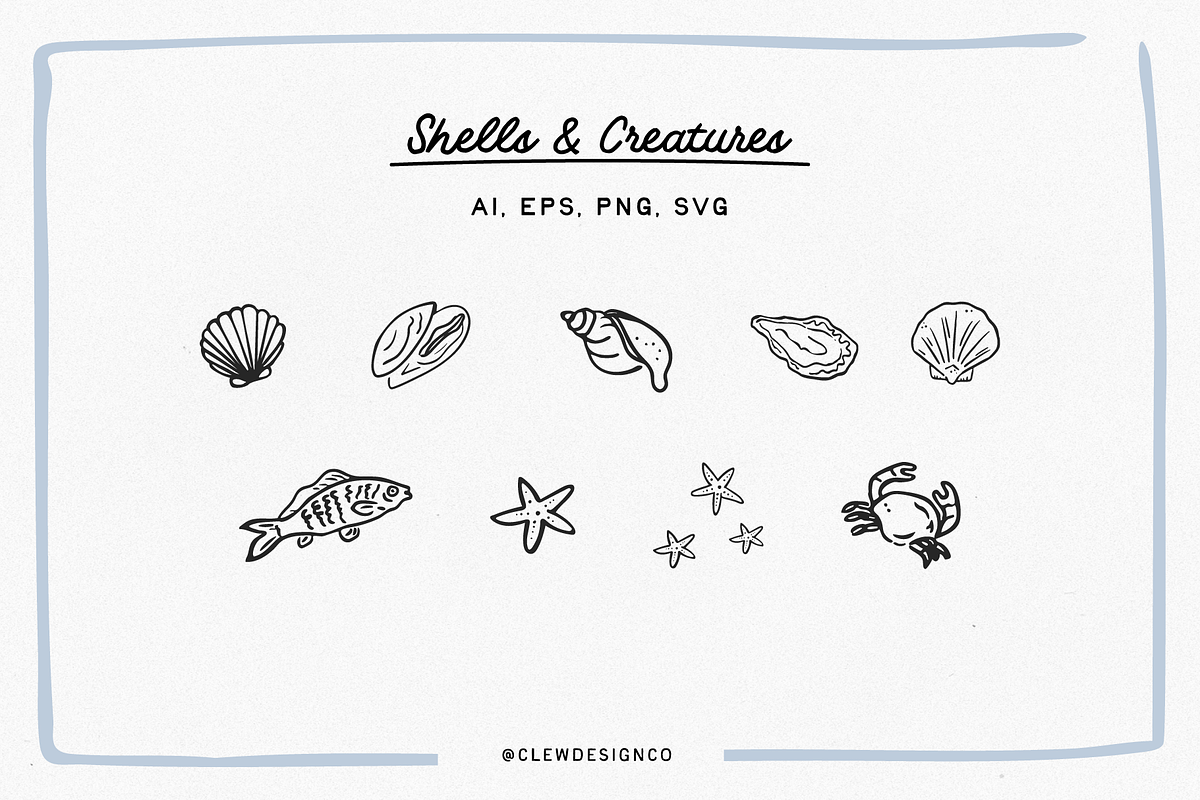 Hand-Drawn Beach Illustration Pack, a Seasonal Illustration by CLew Design Co (Photo 2 of 10)