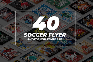 40 Soccer Flyer Template Bundle, a Flyer Template by NanoAgency
