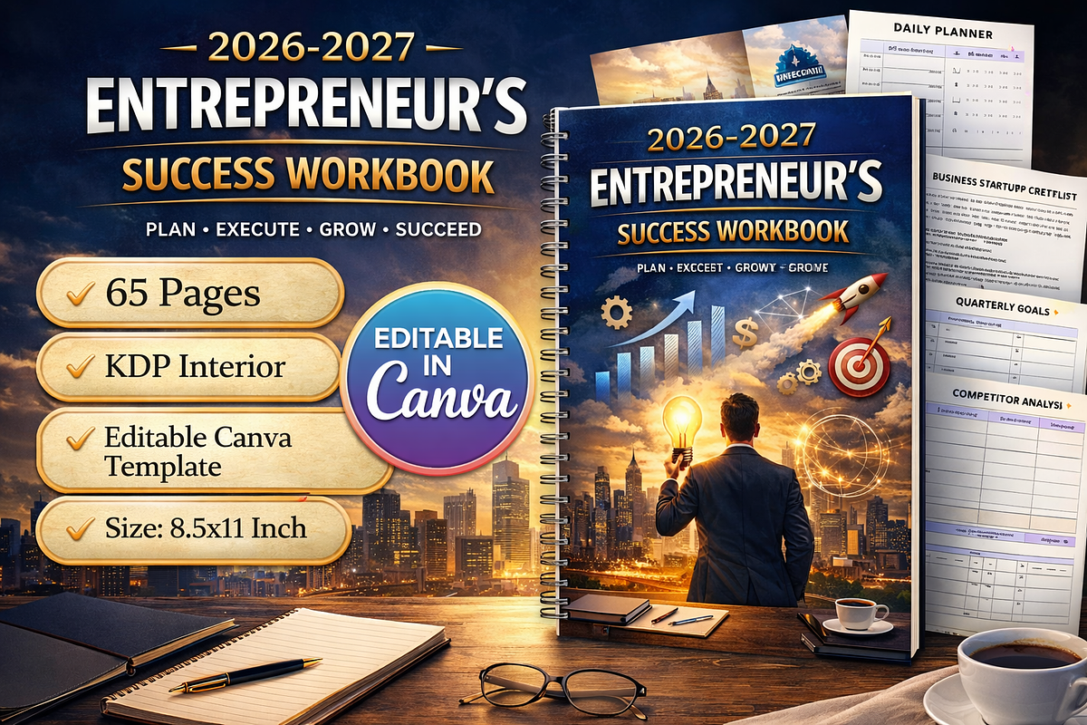 Entrepreneur’s Success Workbook, a Stationery Template by Designmela01 (Photo 1 of 10)