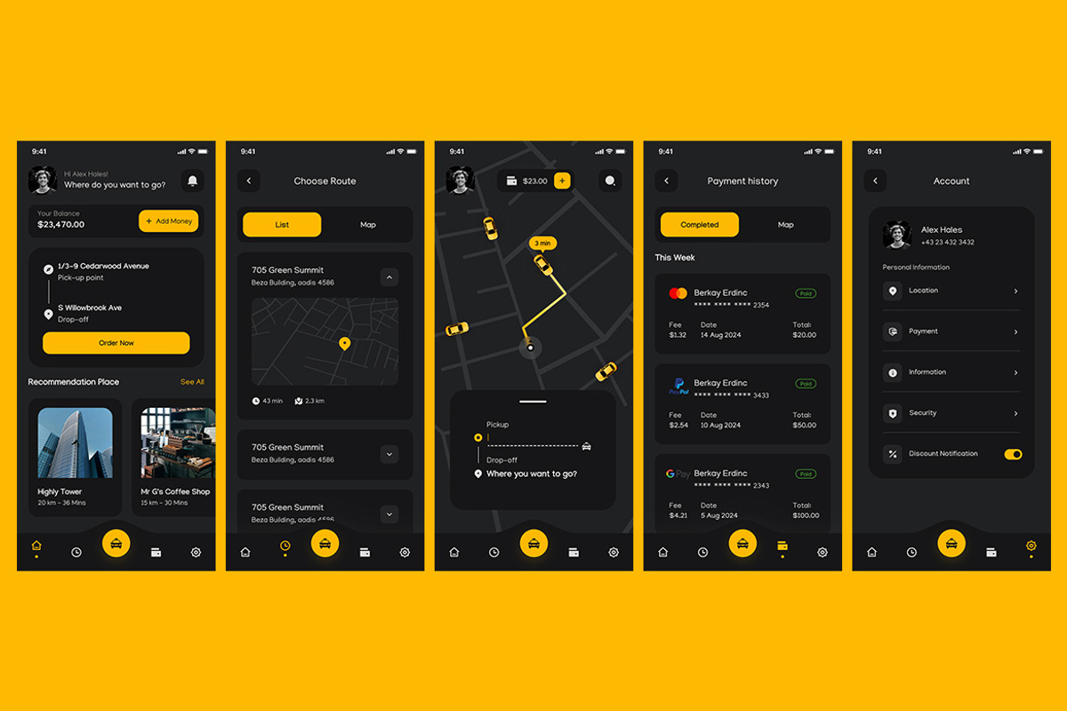 Taxi Booking Service Ride Driver App, an App Template by nagaredesignstudio (Photo 2 of 2)