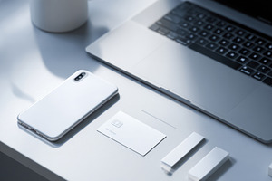 Workspace with phone laptop, a Photo by Beautiful things