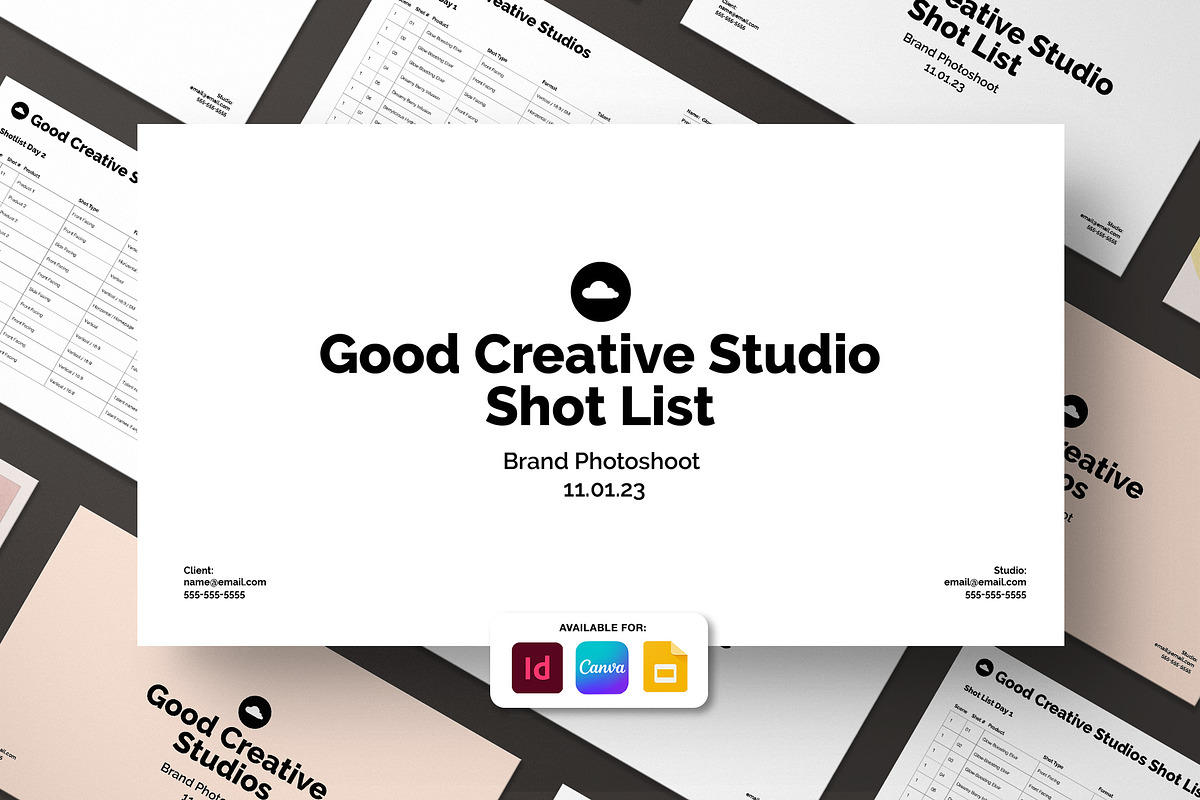 Photoshoot Shot List Template, a Marketing Template by Good Creative Studio (Photo 2 of 6)