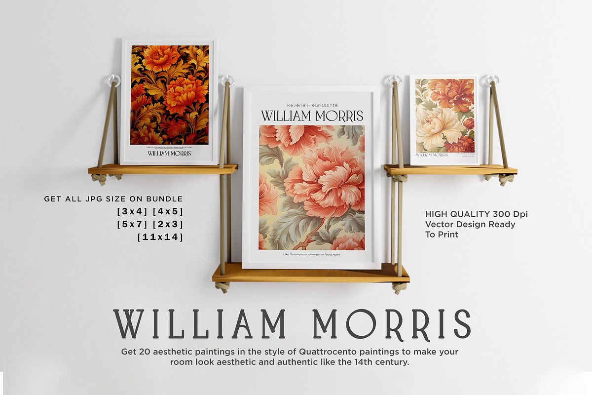 Print Poster William Morris Style, a Decorative Illustration by Vibrand Studio (Photo 10 of 13)