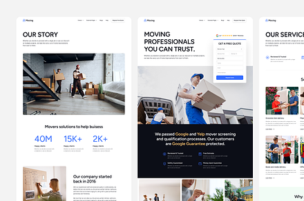 Mover: Small Business Figma Template, an UI Kit Template by FinestDevs