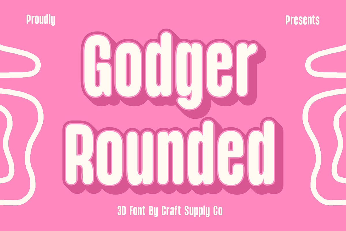Godger Rounded 3D, a Sans Serif Font by Craft Supply Co. (Photo 1 of 8)