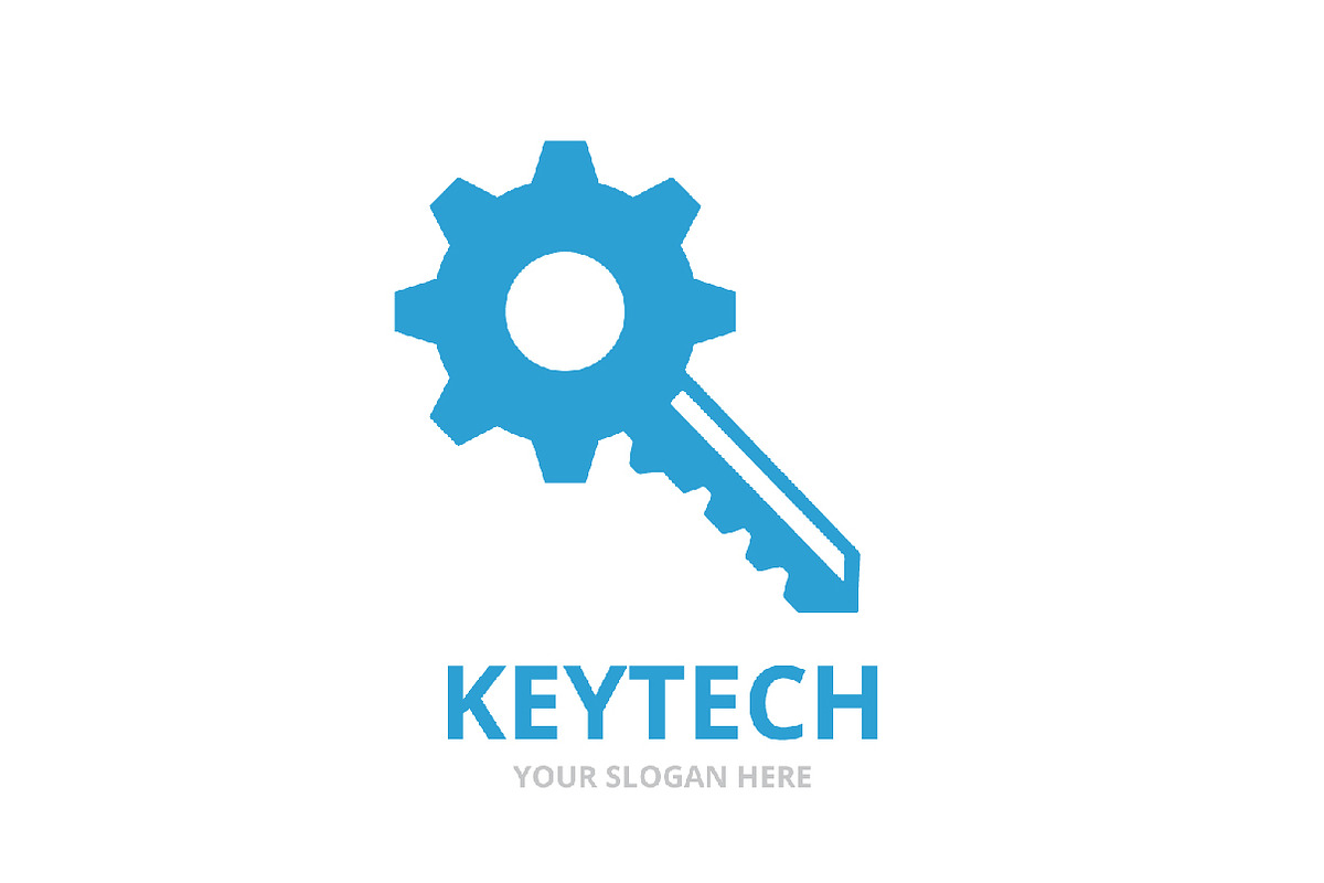 Vector key and gear logo combination, a Branding & Logo Template by ...