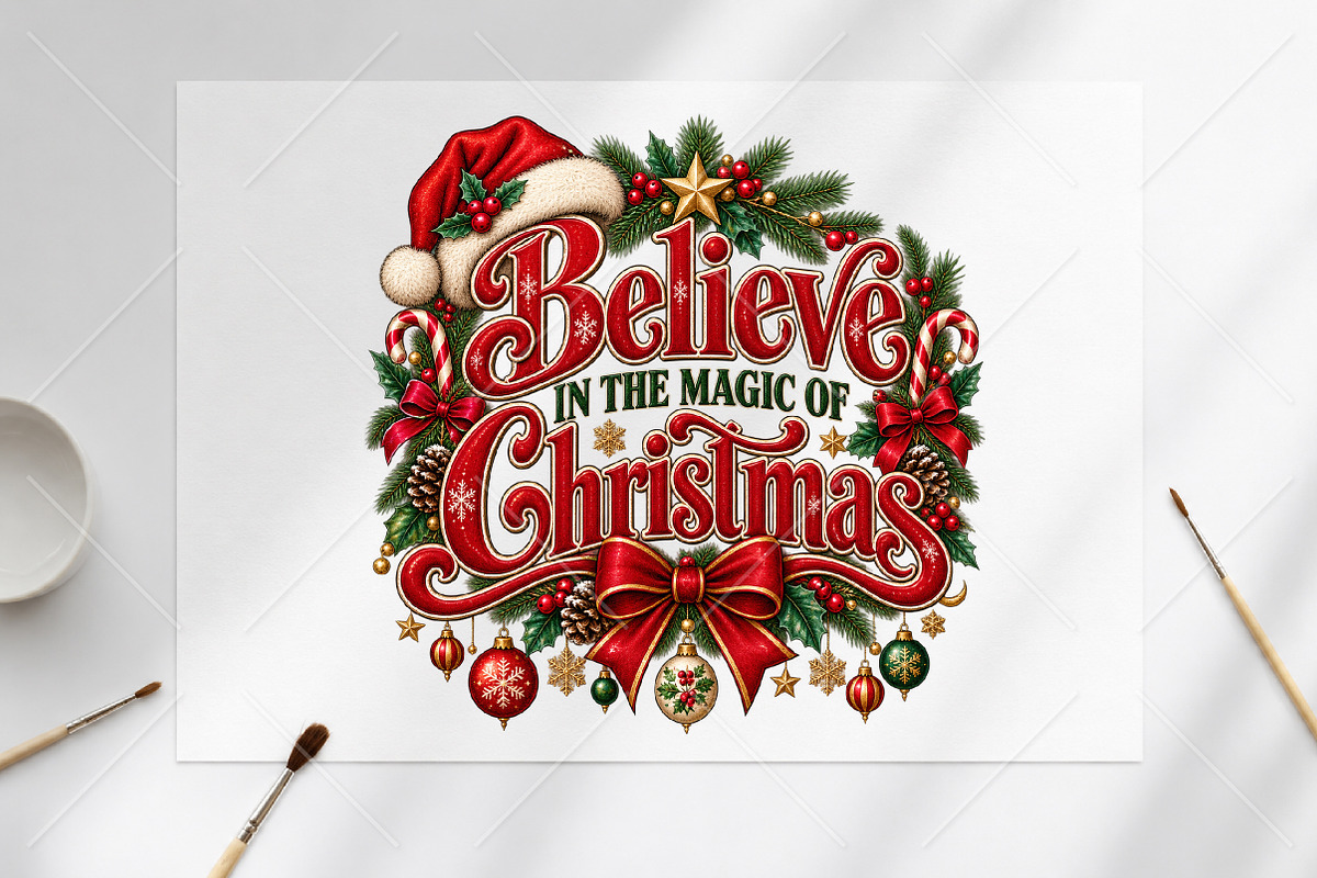 Believe in the Magic of Christmas, a Seasonal Illustration by Canvas Craft (Photo 6 of 6)