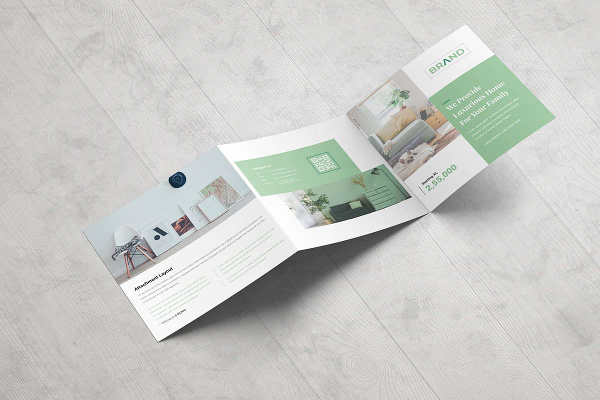 Real Estate Square Trifold Brochure, a Brochure Template by ZAAS (Photo 3 of 5)