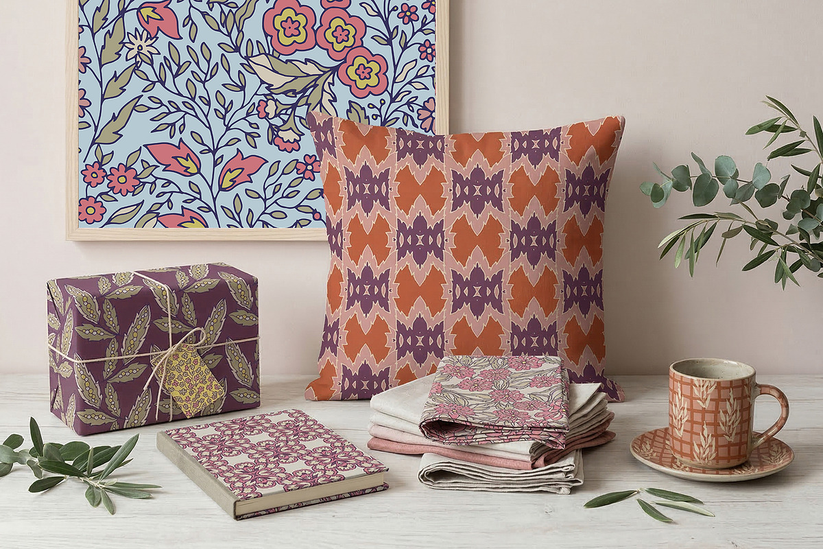Vintage Floral Seamless Patterns, a Pattern Graphic by Sonulkaster (Photo 2 of 11)