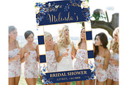 Navy Romantic Blue Photo Prop Frame, a Stationery Template by DreamsClipArt (Thumbnail 1 of 2)