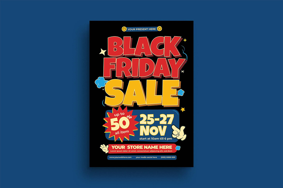 Black Friday Sale Flyer, a Flyer Template by megarez (Photo 3 of 3)
