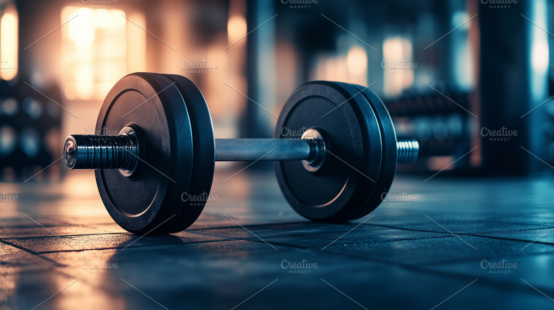 Heavy dumbbell on the gym floor, a Sports & Recreation Photo by MistyDay