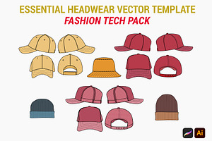 Essential Headwear Vector Mockup
