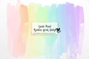 Gentle Pastel Rainbow Brush Strokes