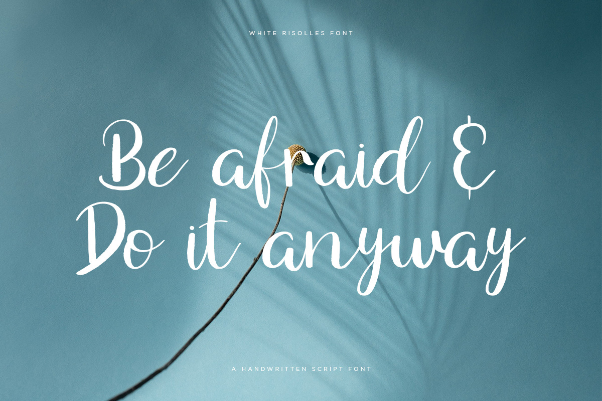 White Risolles | Handwritten Script, a Script Font by Pentagonistudio (Photo 6 of 10)