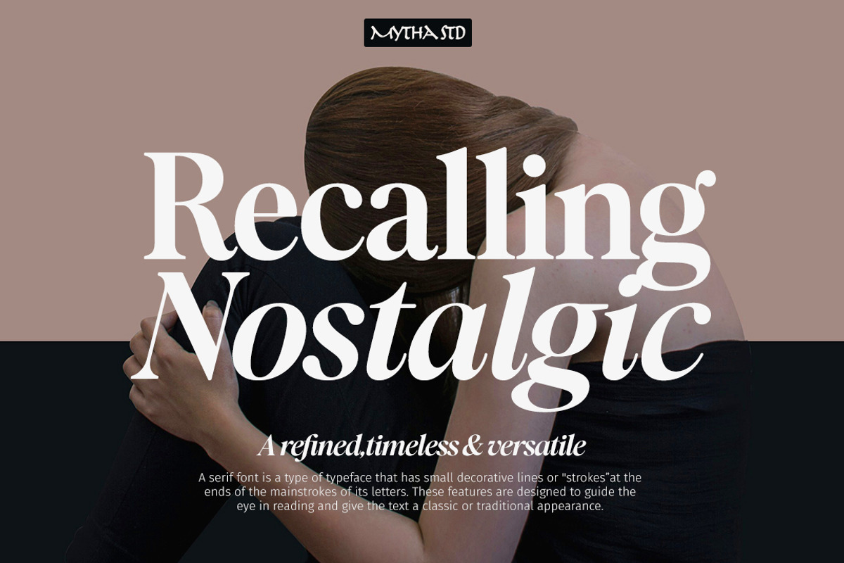 Recalling Nostalgic Font, a Serif Font by Mytha Studio (Photo 1 of 14)