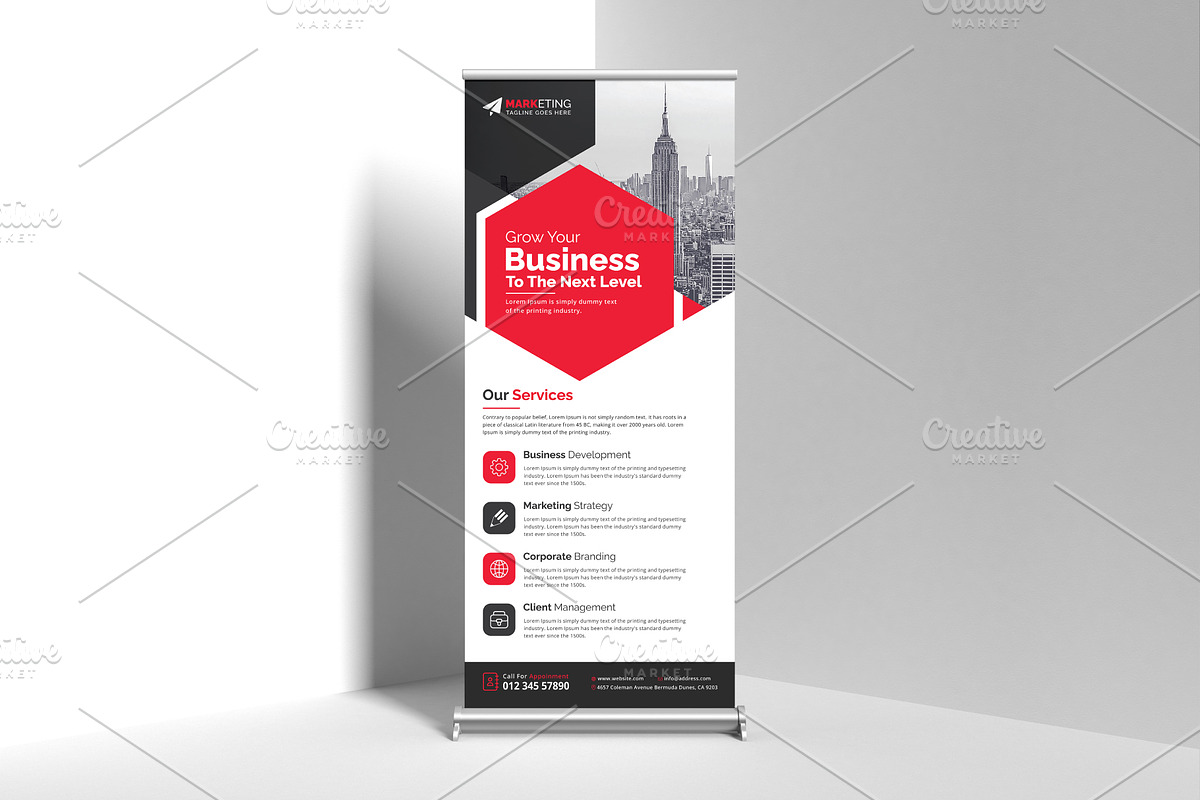 Corporate Roll Up Banner, a Marketing Template by GraphicsBurg (Photo 4 of 5)