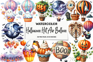 Halloween on Beach Clipart Bundle, an Illustration by DreamArtGraphic