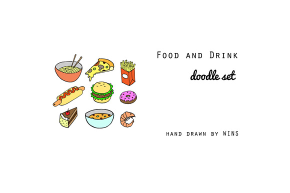 Food And Drink Doodle Set