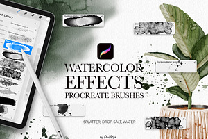 Watercolor Effects Procreate Brushes
