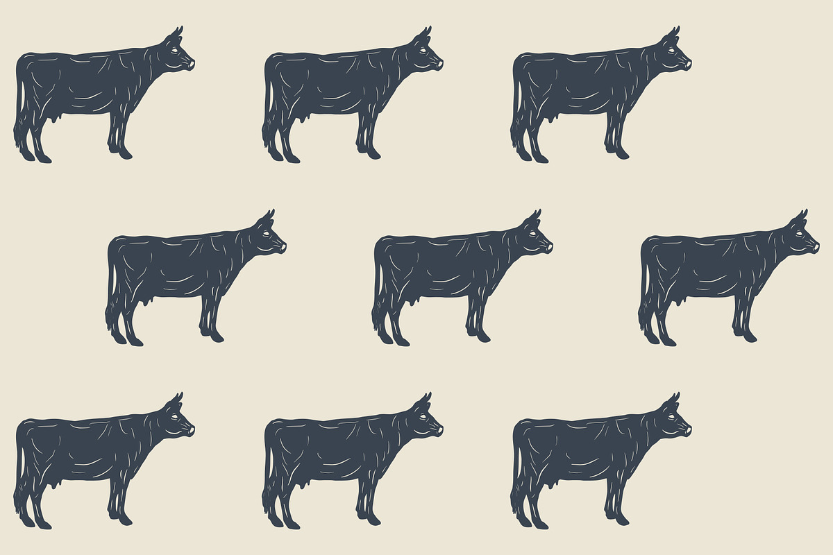 Vector Bovine Graphics, an Animal Illustration by Dorey Kronick Art&Design (Photo 19 of 19)