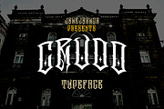 CRUDO, a Blackletter Font by jakejarkor (Thumbnail 1 of 3)