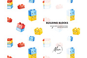 Building blocks seamless pattern, a Pattern Graphic by Milatoo (Thumbnail 1 of 3)