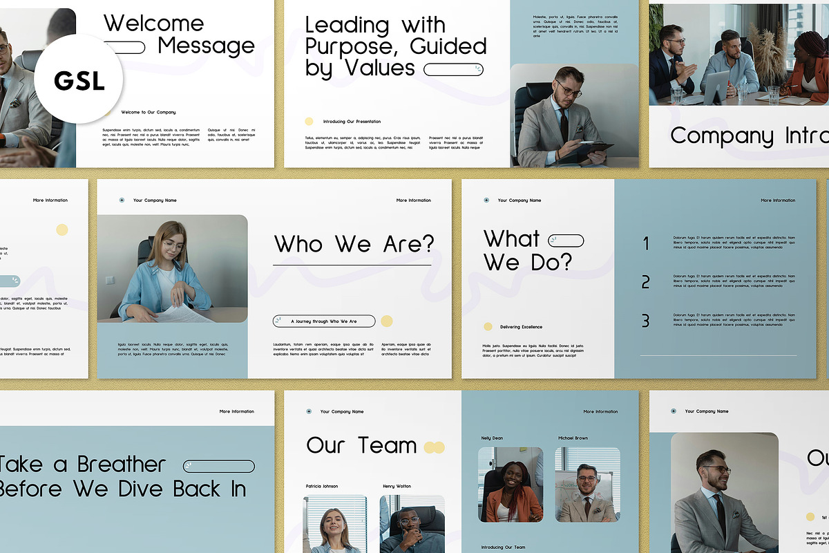 White Creative Company Google Slide, a Presentation Template by graphicook (Photo 1 of 4)