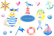 Hello SEA - watercolor collection, an Illustration by Kseniya_design (Thumbnail 4 of 11)
