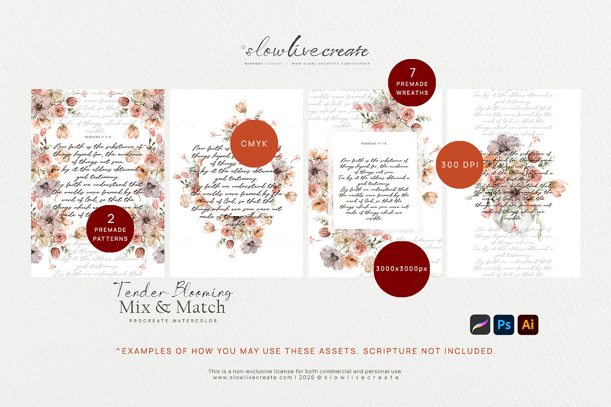 Autumn Garden Florals, a Seasonal Illustration by slowlivecreate (Photo 5 of 8)