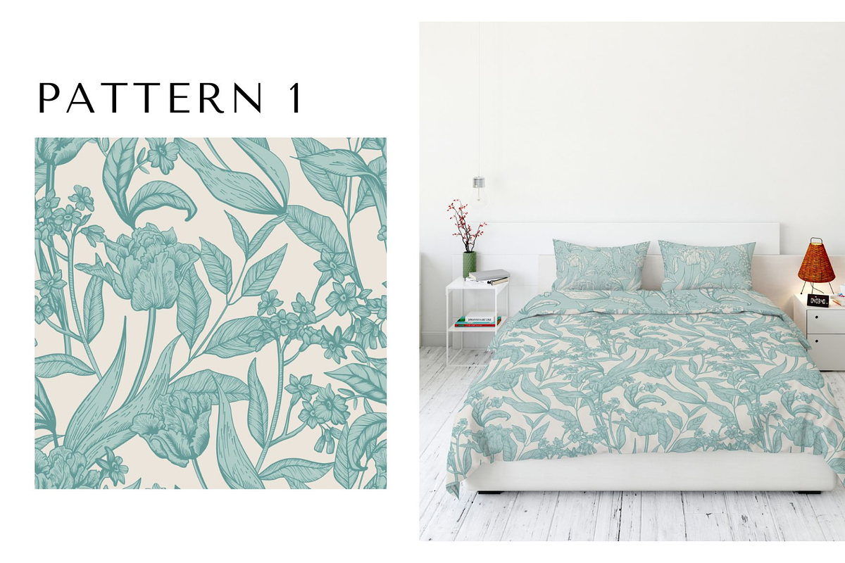 Toile Fleurie, Pattern & Motifs, a Pattern Graphic by lukodje (Photo 4 of 10)