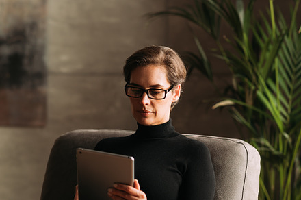 Businesswoman in black formal wear, a Person Photo by Artem Varnitsin