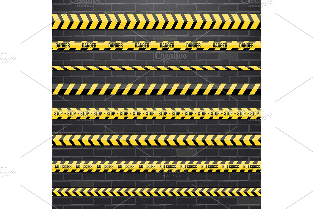 Police stripe tapes, danger border., an Illustration by HAPPY VECTOR