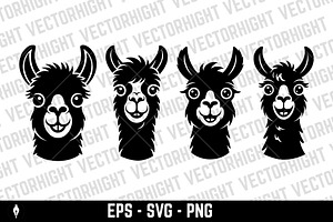 Vector logo of a smiling alpaca, a Duotone Icon by Vectorhight