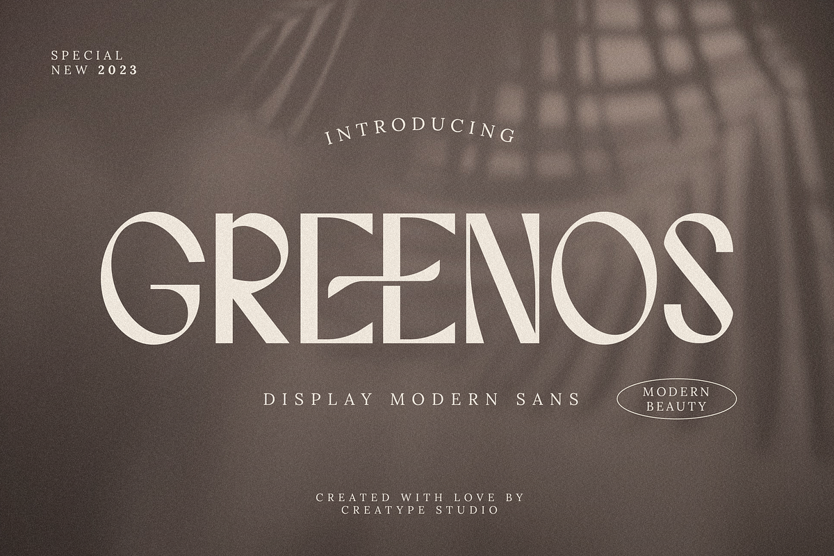 Greenos Display Modern Sans, a Sans Serif Font by Creatype Studio (Photo 1 of 10)