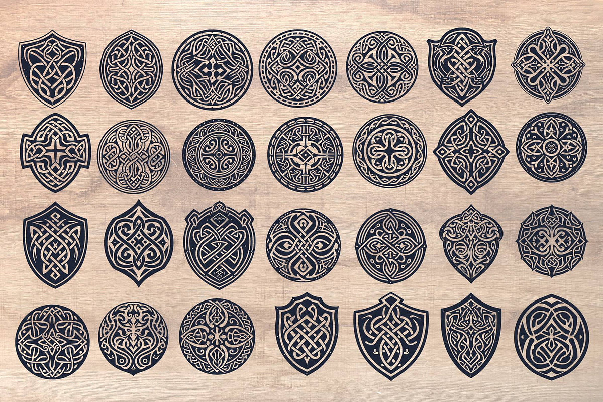100 celtic knot viking shield, a Decorative Illustration by TaKong Magics (Photo 5 of 5)