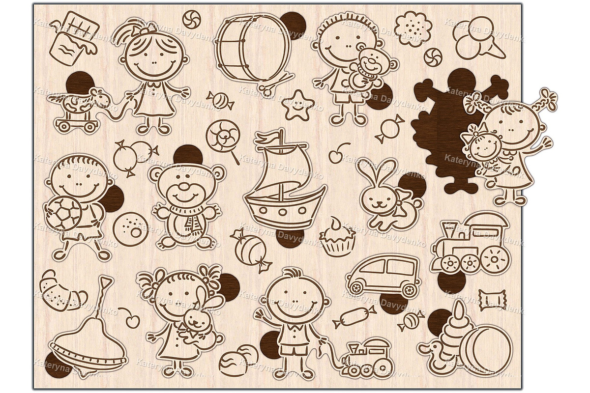 Laser Cut DIY Puzzle Children Toys, an Object Graphic by Bubert Art (Photo 1 of 8)