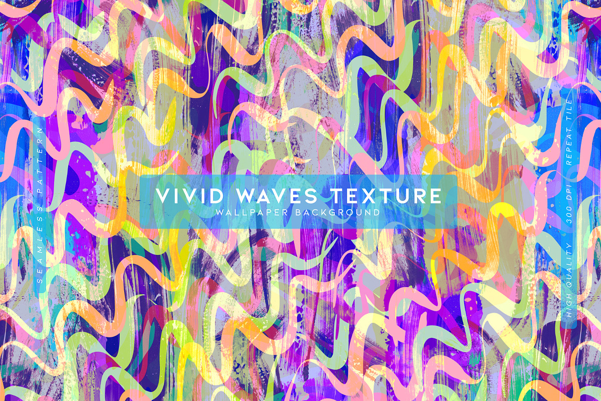 Vivid Waves Texture, a Texture Graphic by MalyskaStudio