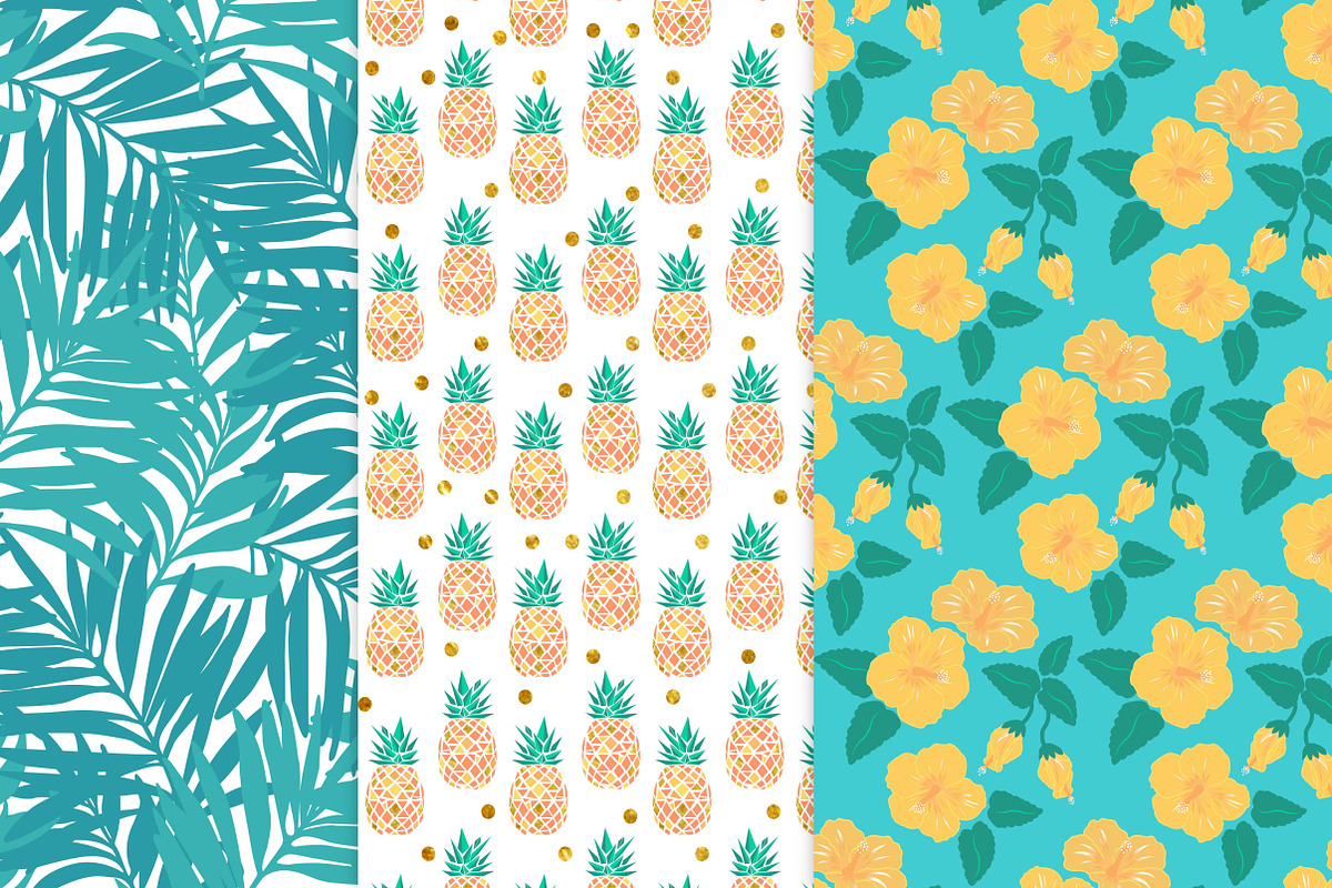 Summer Digital Paper Patterns, a Pattern Graphic by Leska's Digitals (Photo 3 of 5)