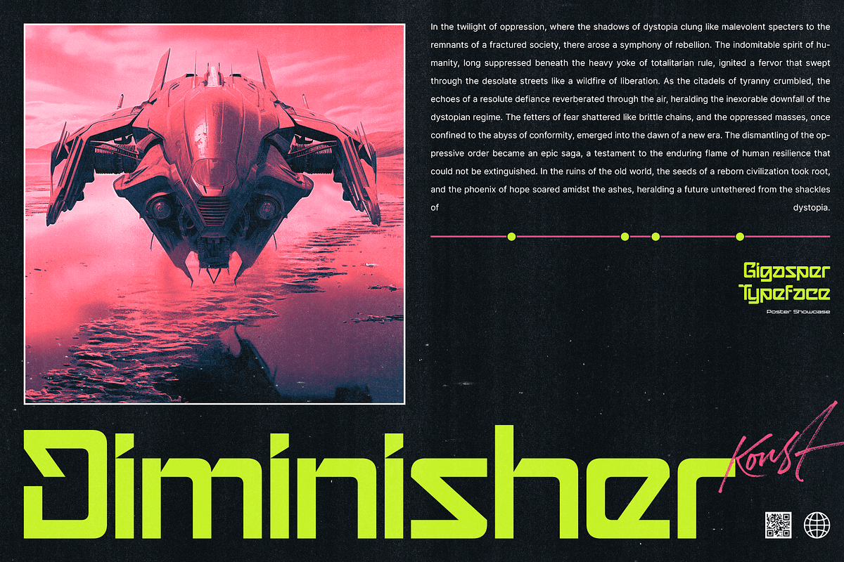 Gigasper - Futuristic Techno Fonts, a Sans Serif Font by Konstantine Studio (Photo 7 of 8)